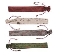 Veemoon Étuis Pour Éventails Pliables En Satin 4 Pièces, Housses Légères Et Délicates, Pochettes De Protection Portables Pour Mariage, Fête Et Usage Quotidien