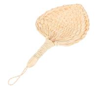 Veemoon Éventail Tissé en Feuille de Palmier Beige, Design Portable et Polyvalent, Accessoire pour Décoration Murale la Maison ou Fête de Mariage