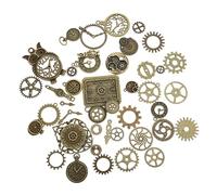 Veemoon Fabrication De Bijoux 40 Pièces Breloques En Métal Engrenages Décoration Steampunk Cadran De Montre Bijoux Punk Vintage