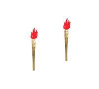Veemoon Fausse Torche O-Lympique 48 Cm en Plastique avec Flamme Réaliste - Accessoire Amusant pour Compétitions Sportives Fêtes Et Décorations à Thème