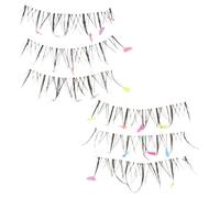 Veemoon Faux Cils Forme De Cœur Colorés Pour Maquillage Déguisement Et Fêtes Kit Extension De Cils Facile à Appliquer Pour Spectacles Et Événements