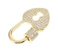 Veemoon Fermoir Collier Cœur Doré Connecteur Pratique pour Création et Réparation de Bijoux DIY à Usure Corrosion Design Élégant et pour Usage