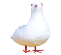 Veemoon Figurine de Colombe Réaliste Imperméable en Matériau Léger Décoration Miniature Blanche pour Mariage et Fête Statuette Oiseau Symbolique Paix pour Intérieur et