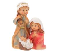 Veemoon Figurine de Noël chrétienne : Statue familiale en résine, décoration de Table Religieuse pour Les fêtes, Les rassemblements, Les églises, décoration spirituelle