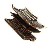 Veemoon Figurine en Laiton de Pagode Rétro, Décoration Miniature pour Salon et Jardin Zen, Ornement Créatif pour Aquarium et Décor de Maison de Poupée, Statue D’Architecture Asiatique