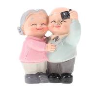 Veemoon Figurines de Couple de Personnes âgées, Figurine de gâteau de Grand-Parents, décoration de Bureau pour Saint-Valentin, Anniversaire de Mariage, décoration de fête