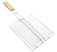 Veemoon Filet de Cuisson Barbecue en Acier Inoxydable Poignée Ergonomique pour Grillades en Extérieur, Panier à Griller Portable pour Poisson, Légumes et Viande