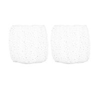 Veemoon Filet de Protection pour Cage à Oiseaux 2 Pcs Maille Nylon Blanche Étoilée et Lunaire Taille M Housse Anti-Poussière et Anti-Éclaboussures pour Perruches D’Intérieur