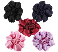 Veemoon Filets à Cheveux Élastiques Chignon 5 Pièces Taille Unique pour Danseuses Filles Maintien Coiffure Professionnelle Noir Bleu Marine Rose Rouge Violet Clair