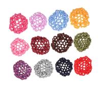 Veemoon Filets à Cheveux Tressés Pour Chignons De Ballet, Lot De 12, Taille Unique, Maintien, Protection Douce, Pour Danseuses, Infirmières Et Hôtesses, Usage Professionnel Et Scènes De Danse