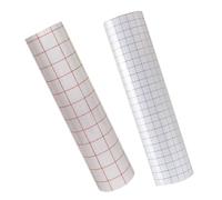 Veemoon Film de Transfert PVC 12 MM 2 Pièces Auto-adhésif à Grille | Deux Couches Transparentes, Lignes D’alignement Nettes, Stickers pour Htv et Décors