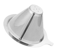 Veemoon Filtre à Café en Acier Inoxydable 1 Pièce Tamis Double Maille Réutilisable Résistant Haute Température Compatible Café Moulu pour Expresso et Cafetière Manuelle