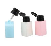 Veemoon Flacon Distributeur à Pompe 220Ml Lot de 3 pour Démaquillant Lotion et Eau Sûr et Pratique pour Salons de Manucure de Temps Élimination Complète des Vernis à Ongles