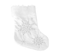 Veemoon Flanelle Argentée Chaussette Décorative de Noël pour Présents | Décoration Festive, pour Boutiques et Hôtels, Remplissage de Chocolats, Rangement de Douceurs