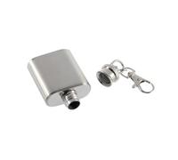 Veemoon Flasque de Poche Acier Inoxydable avec Couvercle Étanche et Porte-clés Flasque Carré pour Whisky Compact pour Hommes et Femmes Voyage et Plein Air