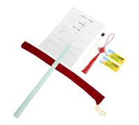 Veemoon Flûte Chinoise Dizi en Sol Imitation Jade avec Embouchure Alimentaire, Instrument de Musique Traditionnel Chinois pour Débutants, Ensemble Complet avec Accessoires,