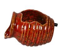 Veemoon Fontaine Cascade Pot Céramique pour Jardin et Aquarium Décor de Bassin avec Flux Eau Naturel Ornement Paysager pour Extérieur et Intérieur Mini Vase Hydroponique sans Pompe