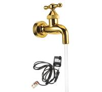 Veemoon Fontaine de Jardin Décorative Robinet Invisible Lumineux Petite Fontaine d'eau pour Patio Extérieur Ornement de Jardin Créatif Pompe 3W 4 LED Kit pour Terrasse et Cour