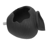 Veemoon Fontaine en Pot Céramique Écologique à Circulation d'eau, Taille Petite, Couleur Noire, Système de Filtration pour Décoration Intérieure et Extérieure de Jardin, Cascade de Jardin