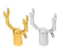 Veemoon Fourche à Perche de Séchage Gain de en Alliage D'aluminium 2pcs, Connecteurs de Poteaux pour Étendage Linge, Facile à Suspendre Usage Extérieur