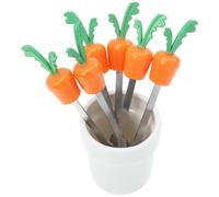 Veemoon Fourchettes à Fruits Apéritif en Acier Inoxydable, Set de 6 Piques Alimentaires Légers et Portables, pour Desserts, Fêtes Cuisine Maison