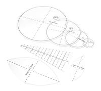 Veemoon Gabarits de Matelassage en Acrylique 7 Pièces, Règles à Fentes pour Quilting et Couture, Outils de Patchwork Précis, Modèles Polyvalents pour Travaux Manuels et Décorations