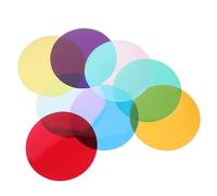 Veemoon Gels Correcteurs de Couleur Autocollants en Pet pour lumière Chaude et Ambiance 8pcs pour éclairage Domestique et Studio Photo, Films décoratifs Ronds
