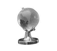 Veemoon Globe Géographique Décoratif en Cristal Mini Format Base Stable, Ornement Globe Éducatif et Chic pour Décoration Mariage, Bureau et Maison, Accessoire Maison Miniature Élégant