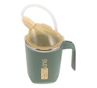 Veemoon Gobelet Ergonomique Dysphagie avec Régulateur de Flux pour Seniors et Patients Alités Tasse Aide Déglutition Acier Inoxydable avec Fente pour Cuillère