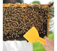 Veemoon Grattoir à Miel en Plastique Jaune Outil Pratique pour Apiculture Extracteur de Miel Multifonctionnel pour Ruche Accessoire Léger et Résistant Usage Professionnel Apiculteur