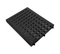 Veemoon Grille de Caniveau en Résine Plastique Noire 200x250x25 Mm, Couvercle Drain Extérieur Emboîtable, Protège-gouttière pour Drainage Extérieur, Trottoirs et Jardins