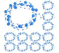 Veemoon Guirlande de 20 Perles Vintage, Perles d'imitation Bleues
