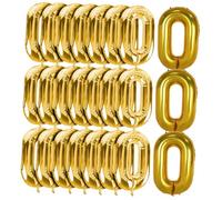 Veemoon Guirlande de Ballons à Chaîne Dorée 50 Pièces 16 Pouces en Aluminium pour Décoration Rétro d'Anniversaire et Fête Ballons Légers et Solide pour Décoration Murale et Photo