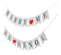 Veemoon Guirlande Légère de Fanions en Papier et Facile à Utiliser Lot de 2 Pièces pour Décoration de Mariage Champêtre pour Célébrations et Fêtes