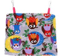 Veemoon Hamac Chaud pour Perroquet en Toile et Sherpa, Nid Suspendu Portable et Facile à Nettoyer, Maison Douillette pour Cage d'oiseaux en Hiver