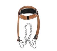 Veemoon Harnais De Cou En Cuir Réglable - Idéal Pour Musculation Et Haltérophilie - Renforcement Musculaire Du Cou Couleur Noire Élégante Et Durable