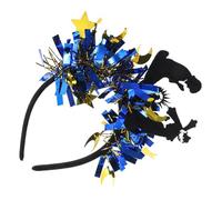 Veemoon Headband Ramadan Étoile et Croissant Scintillant Accessoire Cheveux Confort Doux Bandeau Chic pour Fêtes et Moyen Orient