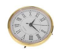 Veemoon Horloge à Quartz Incrustée Ronde avec Mouvement Silencieux et Chiffres Romains Mécanisme Précis pour Horloge de Bureau ou Murale Vintage