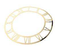 Veemoon Horloge Murale Miroir Rond Autocollante en Acrylique 30 CM Chiffres Romains Doré Clair Décoration Murale Moderne pour Salon Bureau et Maison Sticker Mural 3D Amovible