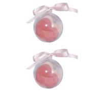 Veemoon Houppette de Cœur Lot de 2 Set de Éponges de Maquillage Pratiques Non Latex Lavables pour Utilisation Humide et Sèche Visage