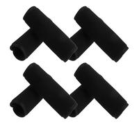 Veemoon Housse D’accoudoir Coussin de Poignée pour Déambulateur 4 Paires Polyester Noir, Design Double Couche Élastique pour Fauteuil Roulant pour Fauteuils Roulants Électriques