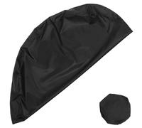 Veemoon Housse de Barbecue Ronde Imperméable 112 Cm en Tissu Oxford Noir, Couverture Résistante Anti-UV et Anti-poussière pour Grill Extérieur, Accessoire Protection Terrasse et Jardin