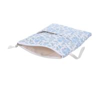 Veemoon Housse de Protection pour Cahiers A5 Fermeture Éclair et Doublure Douce en Polyester, Motif Floral Bleu, pour Visites et Rangement Pratique
