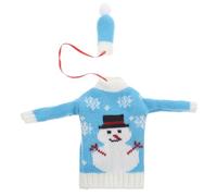 Veemoon Housse Décorative de Bouteille de Vin Rouge en Tricot Lot 1 Pièce Vêtement de Noël Festif Accessoire pour Vin Décoration de Fête pour Noël et Présents de Fête