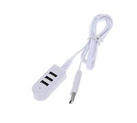 Veemoon Hub 3usb Multifonction 3a Blanc 1,2 M pour Ordinateur Portable Bureau Compact Charge Rapide et Extension Câble de Recharge Multiport