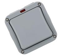 Veemoon Interrupteur Extérieur Étanche Ip65 20a 1 Module à Bouton-poussoir Mural pour Éclairage Extérieur Jardin et Piscine, Résistant aux Intempéries, Compatible Commande Double, Usage