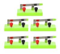 Veemoon Interrupteur Unipolaire Simple Spst Cuivre 5 Pièces pour Circuits Électriques et Laboratoires Physique, Commutateur à Bascule Un Seul Pôle pour Équipements Expérimentation