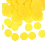 Veemoon Jetons de Bingo 19 Mm Couleur Unie Jaune Clair, 100 Pièces, Accessoires de Bingo pour Jeux de Société, Jetons de Comptage et Récompense, Puces Mathématiques Légères