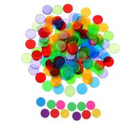 Veemoon Jetons de Bingo en Plastique 19mm 200 Pièces pour Apprendre à Compter, Jeux Éducatifs et Accessoires de Bingo Garçon et Filles Couleur Aléatoire