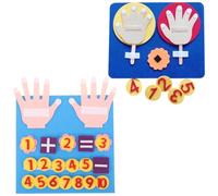 Veemoon Jeu Éducatif en Feutre pour Garçon et Filles Kit DIY D’éveil Mathématique Jouets D’Apprentissage des Chiffres Expressions Faciales, Matériel Pédagogique pour Motricité Fine